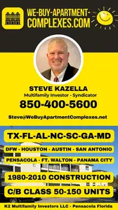 We Buy Apartment Complexes Vertical Banner 850-400-5600
